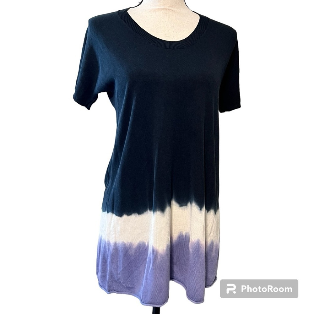 ZADIG & VOLTAIRE Becky dress multicolored silk & cotton blend dip dyed above kne